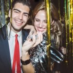 2 Pack Gold Backdrop Birthday Decorations Foil Curtain Backdrop Gold Streamers Dance Party Decorations Photo Booth Props for Bachelorette Decorations Christmas Halloween New...