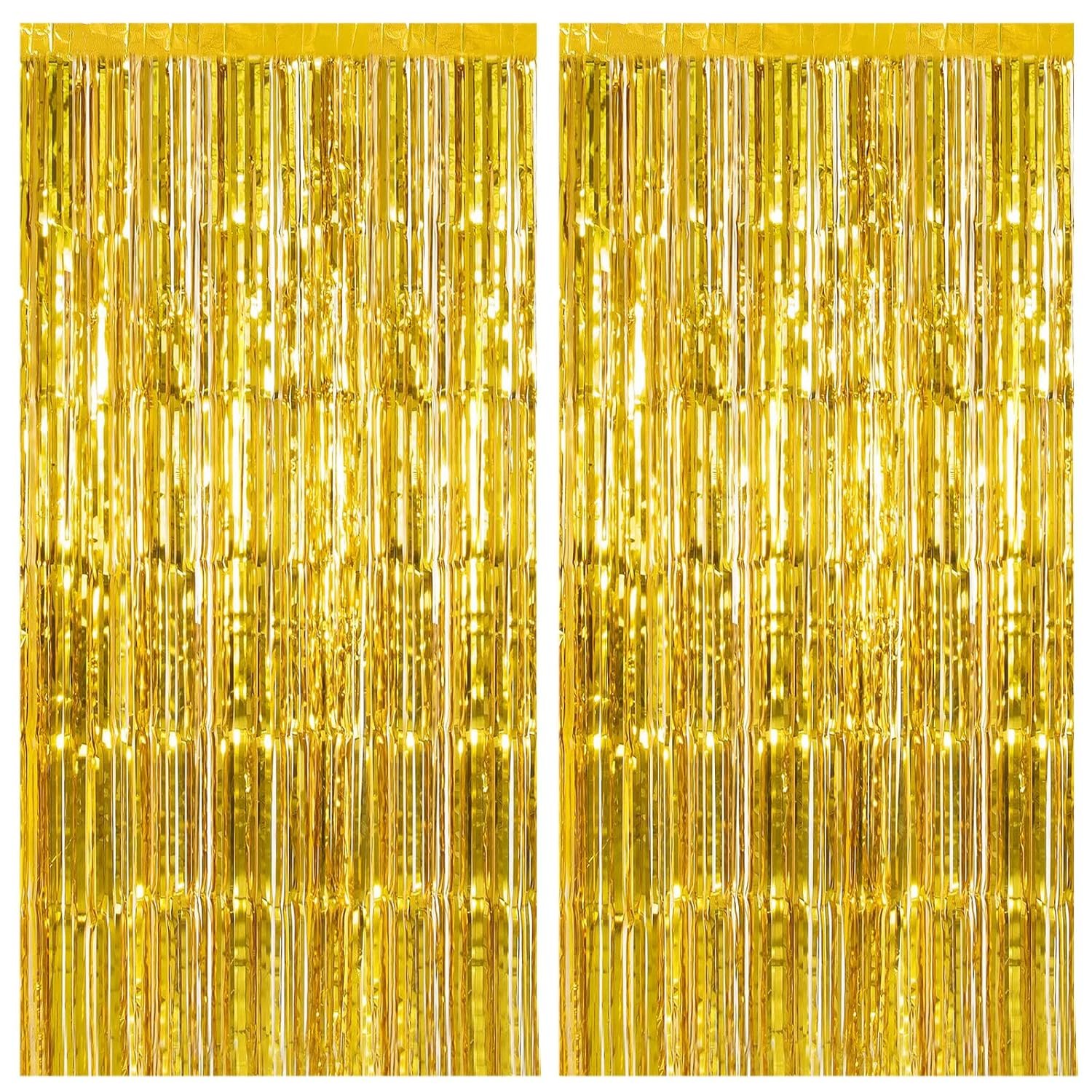 2 Pack Gold Backdrop Birthday Decorations Foil Curtain Backdrop Gold Streamers Dance Party Decorations Photo Booth Props for Bachelorette Decorations Christmas Halloween New... 2 Pack Gold Backdrop Birthday Decorations Foil Curtain Backdrop Gold Streamers Dance Party Decorations Photo Booth Props for Bachelorette Decorations Christmas Halloween New...