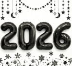 2026 Happy New Year Balloons - 42 Inch Large Gold Foil Number Set (2,0,2,6) - Ideal for New Year's Eve Party Supplies, NYE Decorations & 2026 Graduation