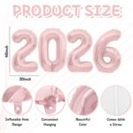 2026 Rose Gold Foil Numbers Balloons(40 Inch) Happy New Years Eve Party Supplies 2026 New Year Graduation Balloons Decorations 20 26 Signs Props Birthday Anniversary Wedding...