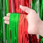 3 Pack 3.3x8.2 Feet Gold Foil Fringe Backdrop Curtains, Tinsel Streamers, Fringe Backdrop for 2025 New Years Eve, Graduation, Birthday, Baby Shower, Gender Reveal, Disco Party