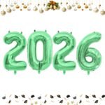 40 Inch 2026 Balloons Rose Gold Foil Number Balloons for 2026 New Year Festival Celebration or Birthday Party Supplies Decorations,New Years Balloon 2026, New Years Eve Balloon