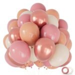 68Pcs Black White Gold Balloons with 12 Inch Black Gold Confetti Balloons for Graduation Birthday Wedding Party Decorations