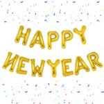 Black Happy Birthday Balloons Banner, 16 Inch Mylar Foil Letters Happy Birthday Sign Bunting Inflatable Reusable 3D Hanging Letter Kit Set for Girls Boys Kids Adults Birthday...