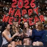 Gold Happy New Year 2026 Balloons, 16 Inch 2026 Foil Number Balloons, 2026 NYE Decorations for 2026 New Years Eve Décor