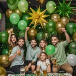 Green and Gold Balloon Arch kit Garland, Dark Light Green Gold Balloons with Star Balloons for Christmas New Year's Eve Baby Shower Jungle Birthday Anniversary Party Decorations