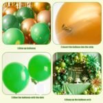Green and Gold Balloon Arch kit Garland, Dark Light Green Gold Balloons with Star Balloons for Christmas New Year's Eve Baby Shower Jungle Birthday Anniversary Party Decorations