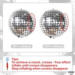 KatchOn, Big Silver Disco Ball Balloons - 22 Inch, Pack of 6 | Disco Party Decorations, 4D Sphere Disco Balloons | New Years Balloons, New Years Eve Party Supplies 2026 | Silver...