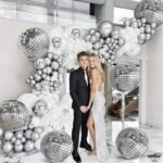 KatchOn, Big Silver Disco Ball Balloons - 22 Inch, Pack of 6 | Disco Party Decorations, 4D Sphere Disco Balloons | New Years Balloons, New Years Eve Party Supplies 2026 | Silver...