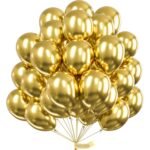 PartyWoo Gold Balloons 50pcs 12 Inch Gold Latex Helium Balloons for Birthday Wedding Anniversary Baby Shower Graduation Bachelorette Retirement Engagement Tea Casino Disco Party...