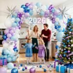 Purple and Blue Balloon Arch Garland Kit, Winter Balloon Arch Kit for Winter Wonderland Baby Shower Princess Birthday Snow Christmas Party Anniversary Decorations