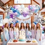 Purple and Blue Balloon Arch Garland Kit, Winter Balloon Arch Kit for Winter Wonderland Baby Shower Princess Birthday Snow Christmas Party Anniversary Decorations