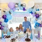 Purple and Blue Balloon Arch Garland Kit, Winter Balloon Arch Kit for Winter Wonderland Baby Shower Princess Birthday Snow Christmas Party Anniversary Decorations